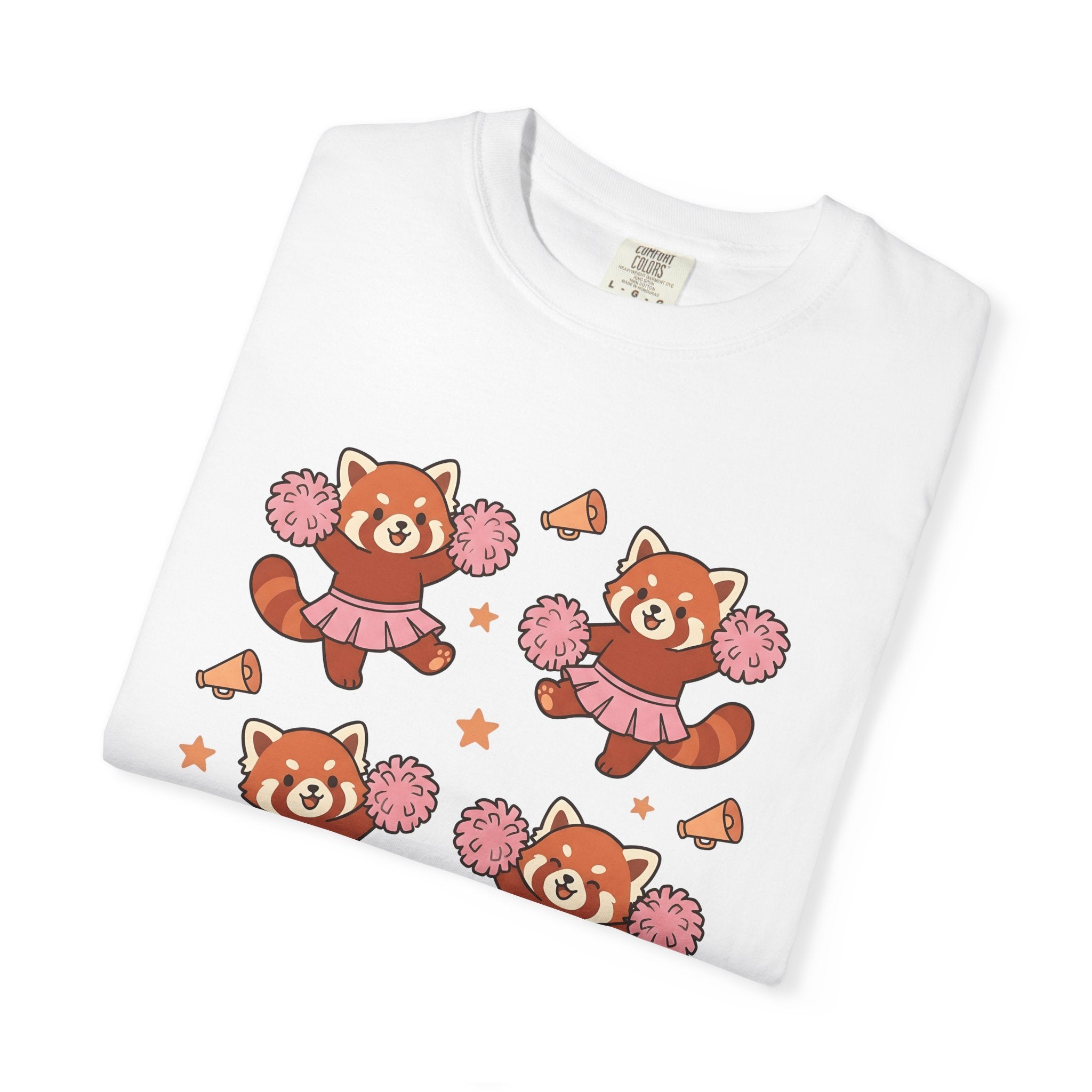 Red Panda Cheerleader Costume Shirt Sports Fauna Gift Women Playful Tee Red Panda T-Shirt Athlete Fan Cute Tshirt Wildlife Graphic Storybook
