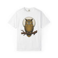 Owl Graphic Shirt Cute Animal Gift Women Vintage Tee Owl T-Shirt Kawaii Fan Retro Tshirt Wildlife Graphic Hand Drawn Moon Tshirt