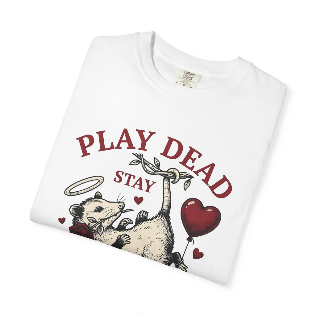 Opossum Art Shirt St. Valentine's Day Critter Gift Women Classic Tee Possum T-Shirt Valentine Fan Vintage Tshirt Animal Graphic Line Art
