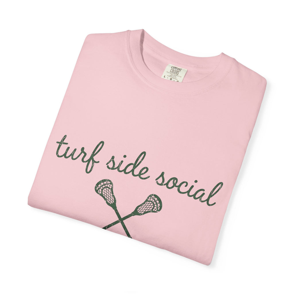 Lacrosse Sticks Shirt Moms Sports Gift Women Distressed Tee Lacrosse T-Shirt Mom Fan Lacrosse Tshirt Athletic Graphic Vintage Script Tshirt