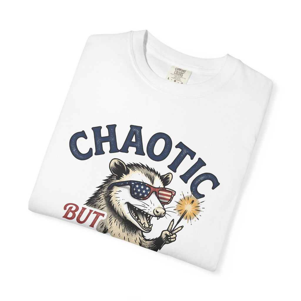Opossum Sunnies Shirt 4th Of July Freedom Gift Women Old School Tee Possum T-Shirt Patriot Fan Vintage Tshirt Liberty Graphic Ink Flare