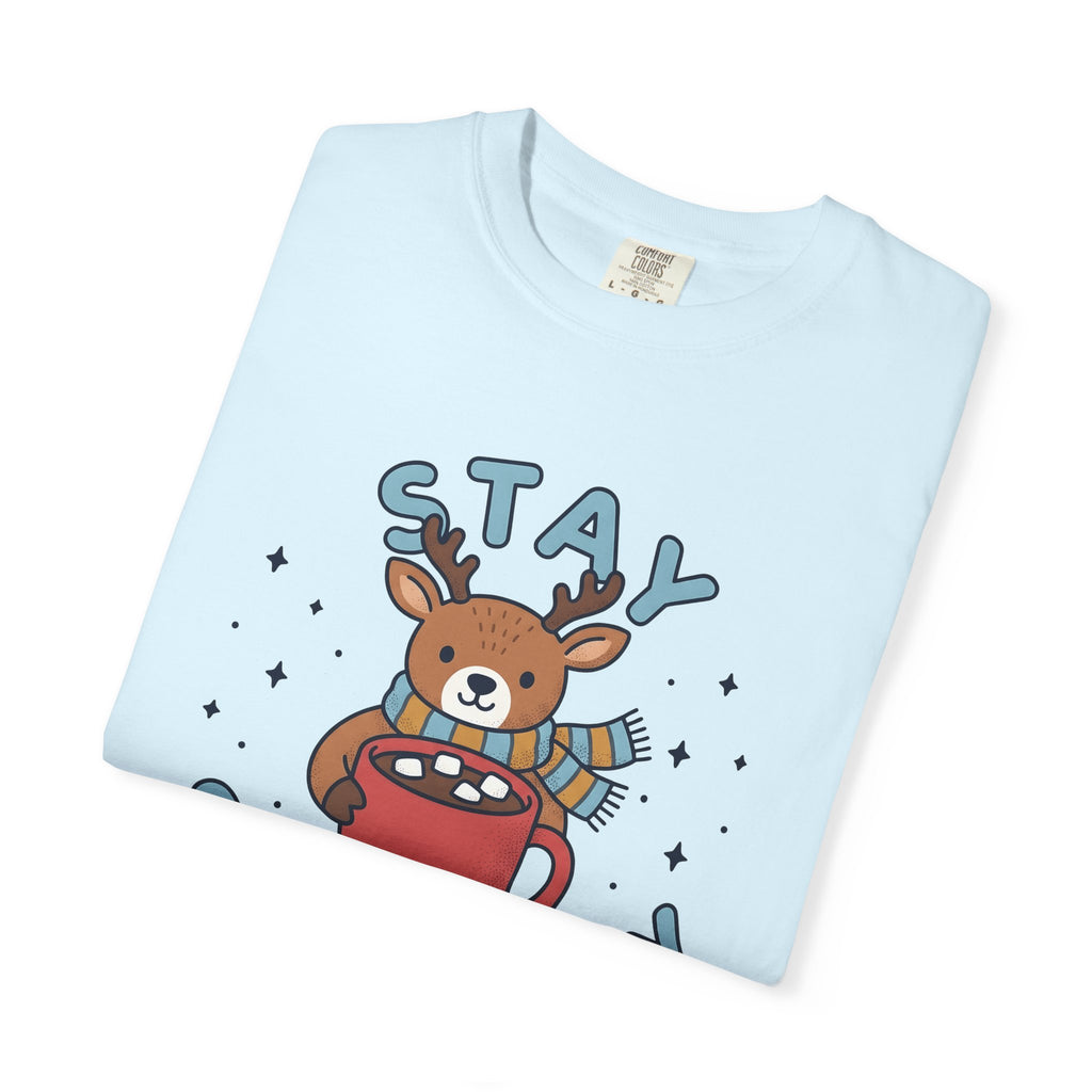 Deer Cup Shirt Christmas Snow Gift Women Adorable Tee Mug T-Shirt Xmas Fan Ceramic Tshirt Frost Graphic Animated Neck Wrap Tshirt