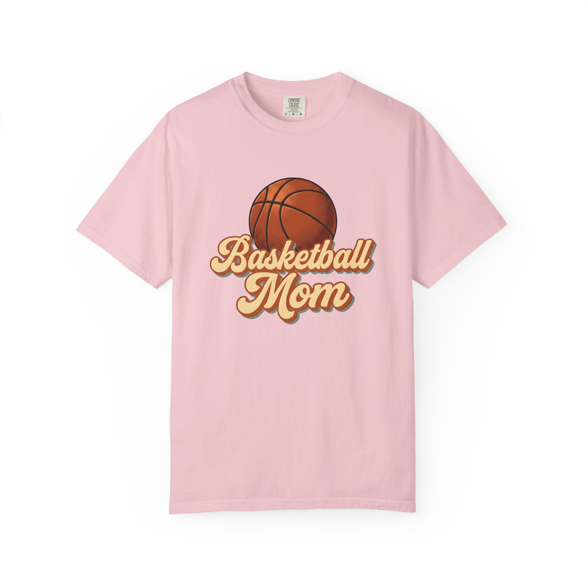 Basketball Shirt Basketball Mom Athletics Gift Women Vintage Tee Hoops T-Shirt Sports Fan Retro Tshirt Sports Graphic Hand Drawn Lettering