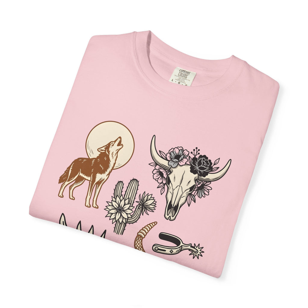 Southwestern Animals Shirt Western Free Spirit Gift Women Folk Tee Desert Creatures T-Shirt Cowboy Fan Rustic Tshirt Bohemian Graphic