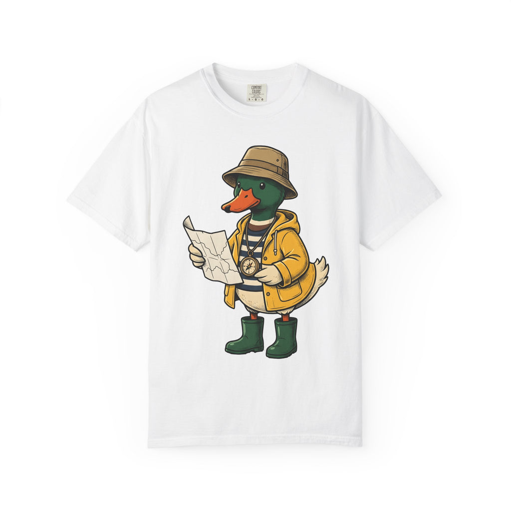 Duck Wanderer Shirt Cute Critter Gift Women Line Art Tee Duck T-Shirt Adorable Fan Minimalist Tshirt Creature Graphic Sketch Direction