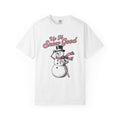 Snowman Shirt Christmas Holiday Gift Women Retro Tee Frosty T-Shirt Xmas Fan Vintage Tshirt Seasonal Graphic Sketch Candy Cane Tshirt