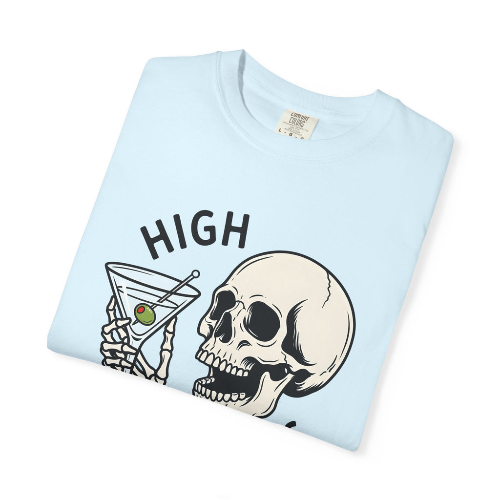 Skull Martini Glass Shirt Drinks Halloween Decorations Gift Women Pop Art Tee Martini Glass T-Shirt Cocktail Fan Retro Tshirt Spooky Graphic