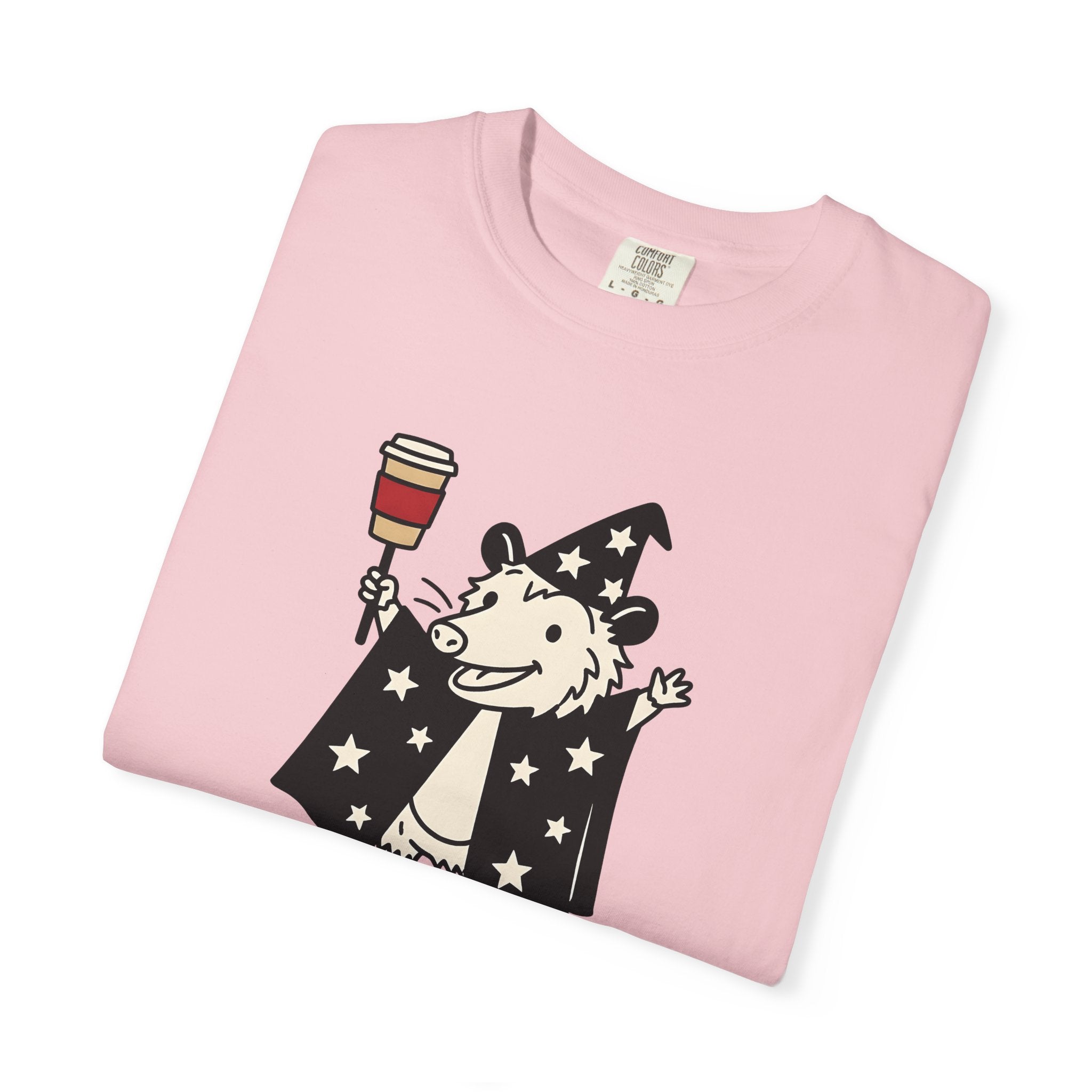 Opossum Wizard Shirt Nurses Satire Gift Women Caricature Tee Possum T-Shirt Nurse Enthusiast Cartoon Tshirt Parody Graphic Enchanted Cup
