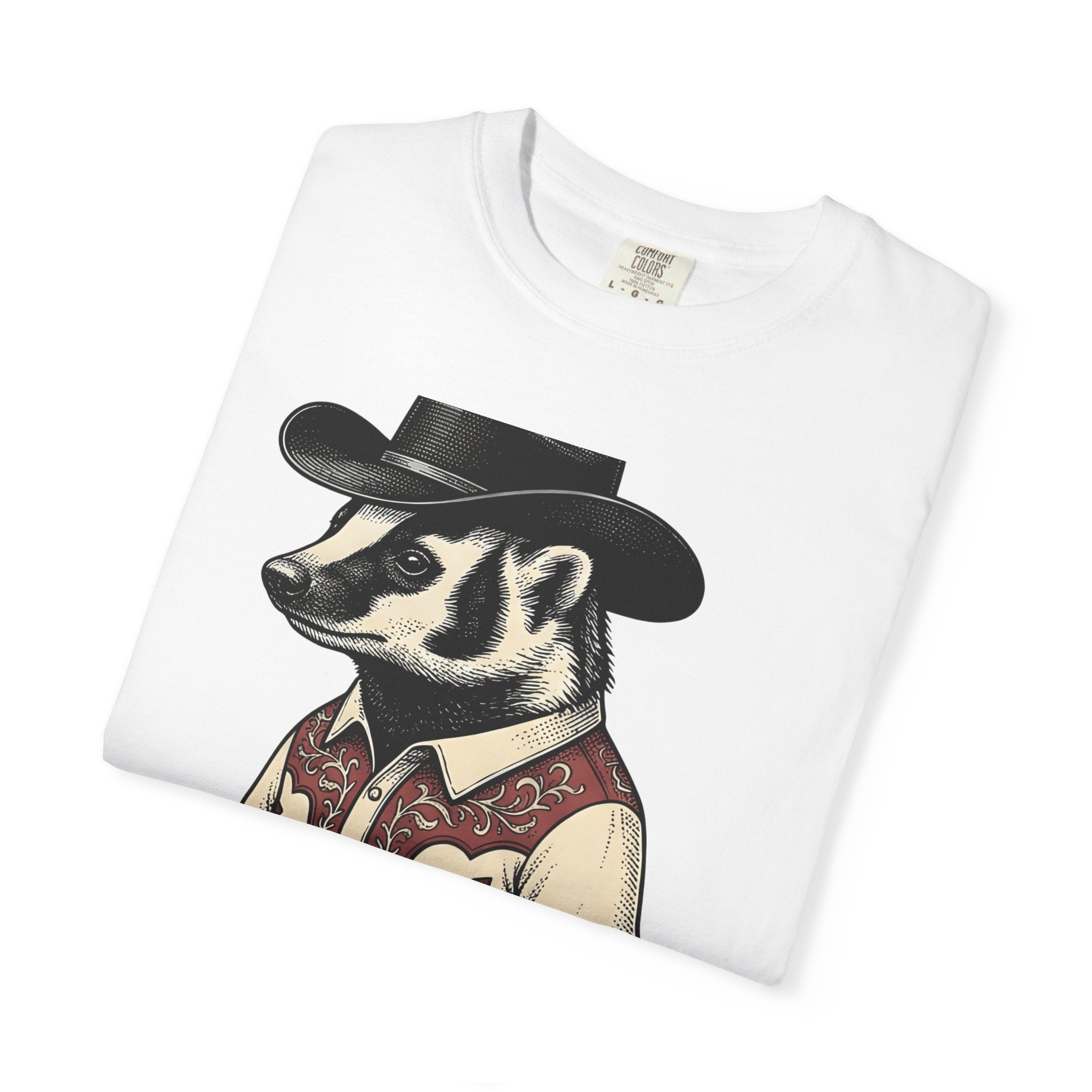 Western Badger Shirt Cowgirl Fauna Gift Women Heritage Tee Badger T-Shirt Cowboy Fan Vintage Tshirt Wildlife Graphic Ink Hat Cowboy Tshirt