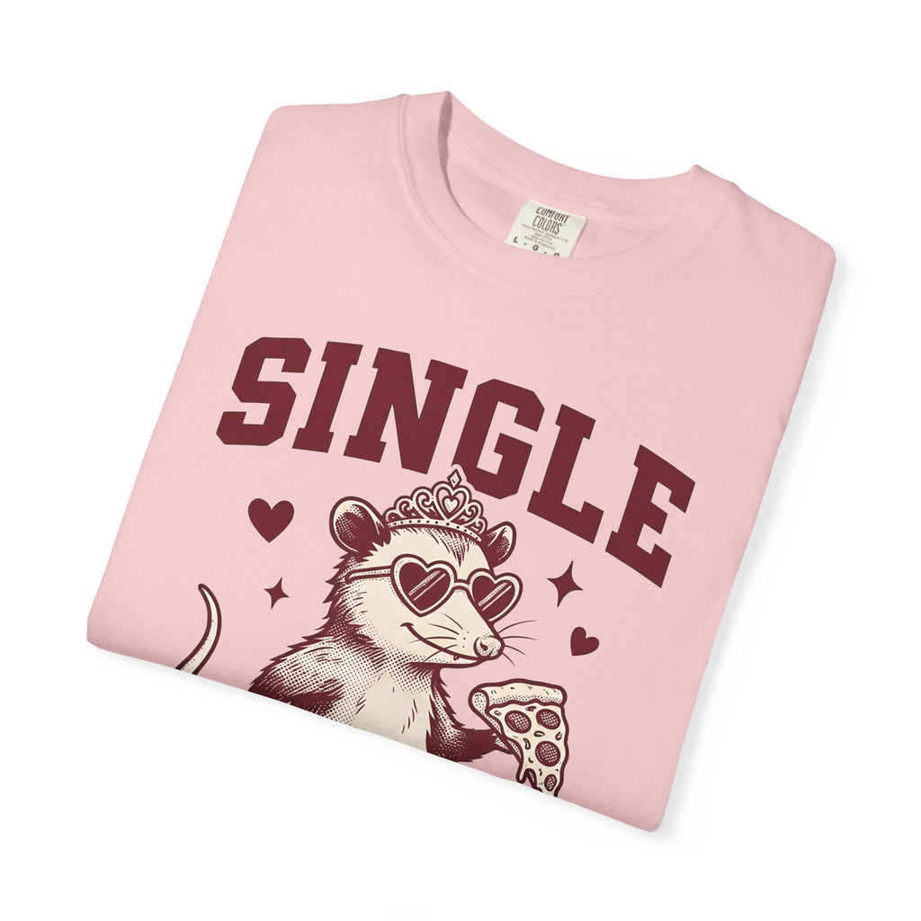 Possum Pizza Shirt Valentines Day Animal Gift Women Vintage Tee Pizza T-Shirt Valentine Fan Distressed Tshirt Creature Graphic Retro Hearts