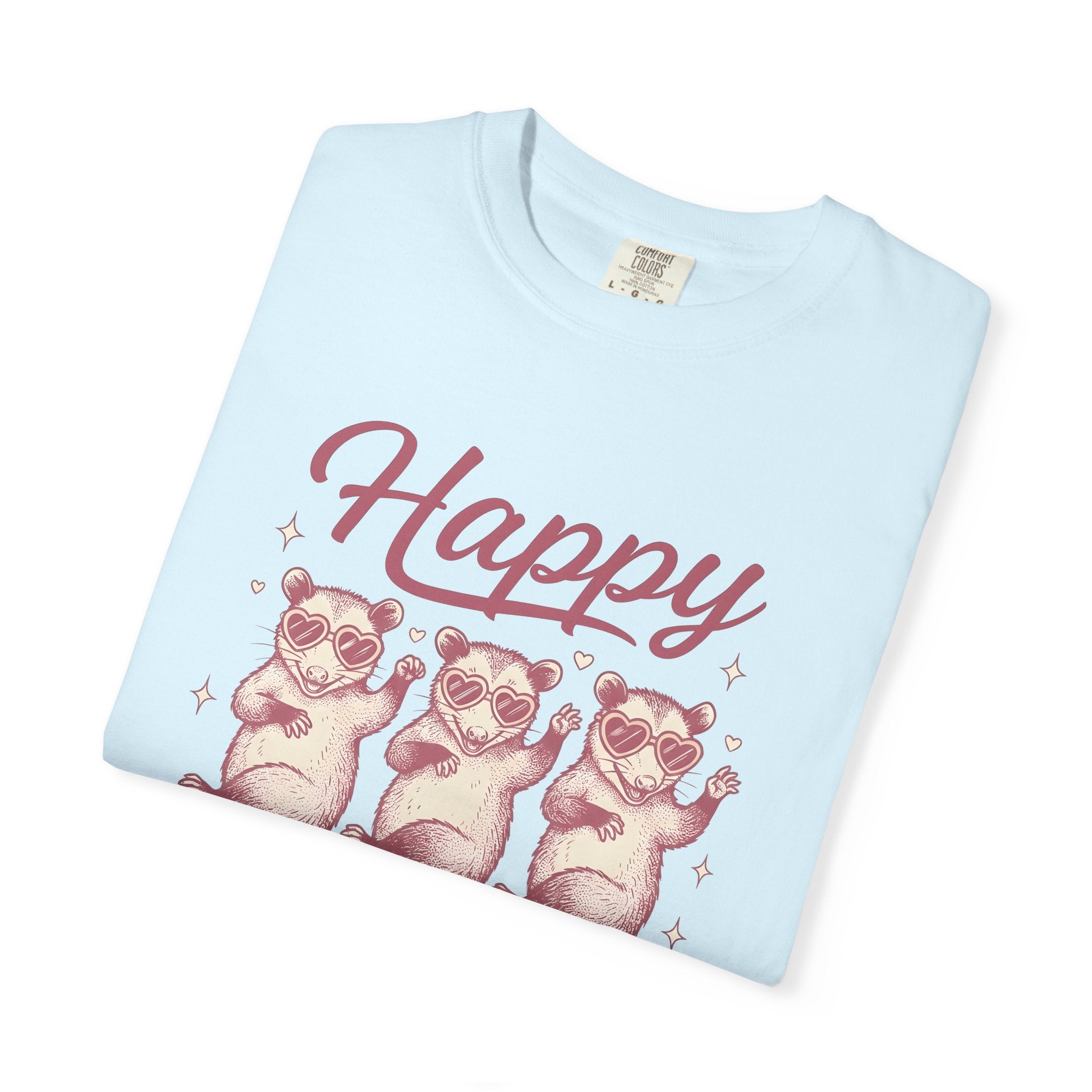 Opossum Group Shirt Valentine Wildlife Gift Women Sketch Tee Possum T-Shirt Valentine Fan Drawing Graphic Retro Love Glasses Tshirt