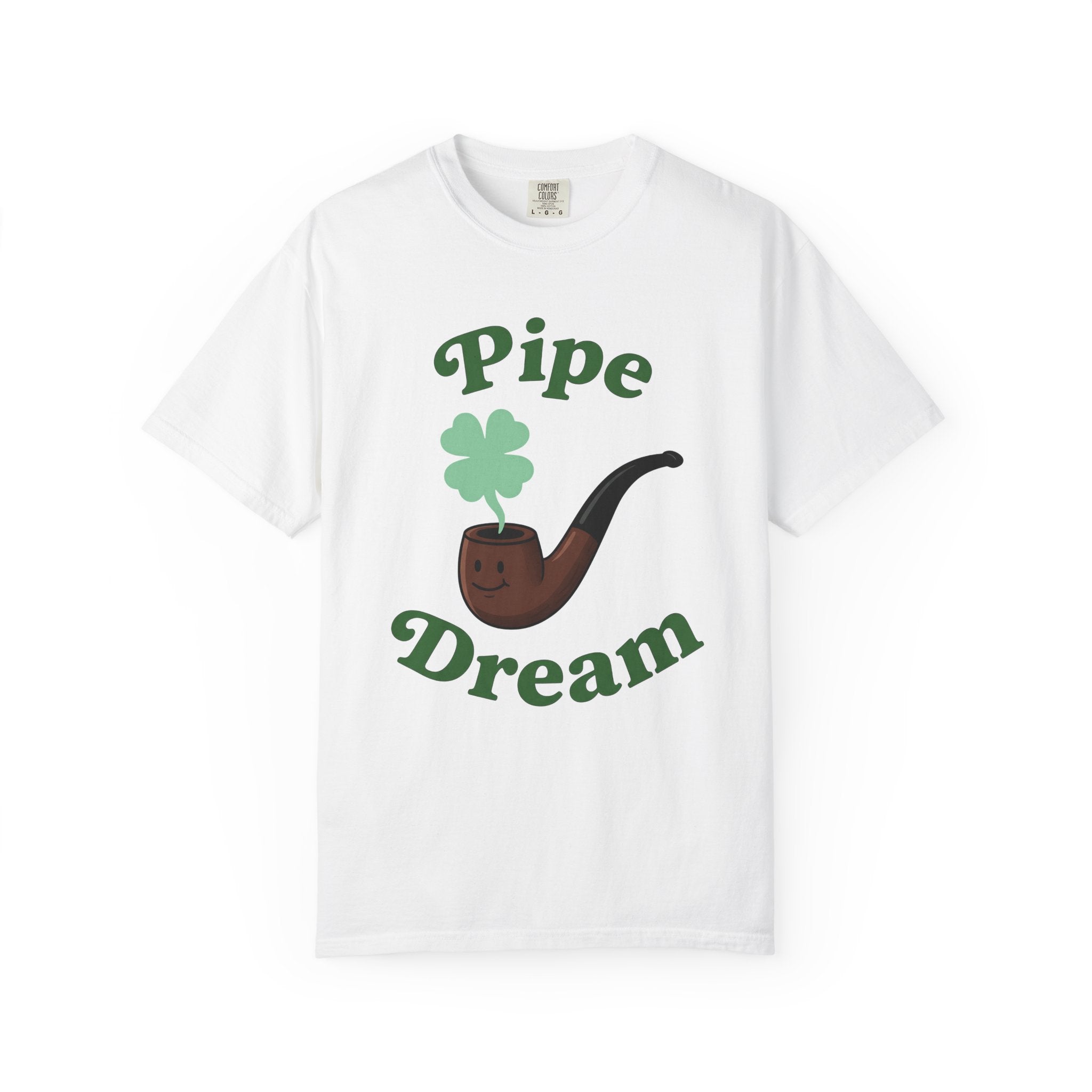 Smoking Pipe Shirt St Patrick's Day Prank Gift Women Comic Tee Hookah T-Shirt St Patricks Fan Cartoon Tshirt Gag Graphic Classic Shamrock